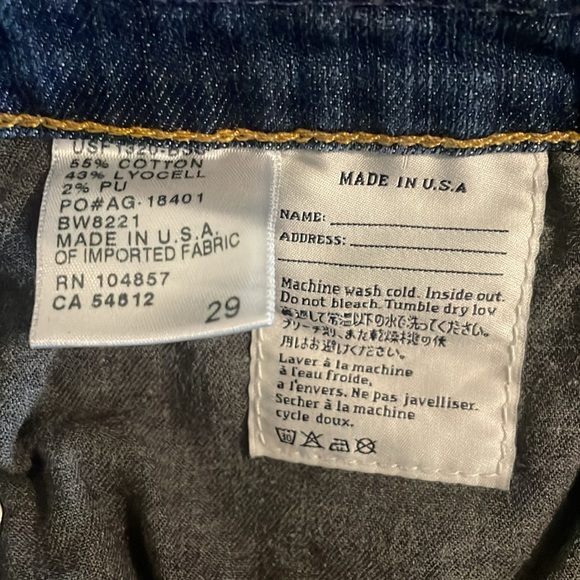 AG Adriano Goldschmied Straight Leg Cropped Jeans Size 29 - Picture 15 of 16